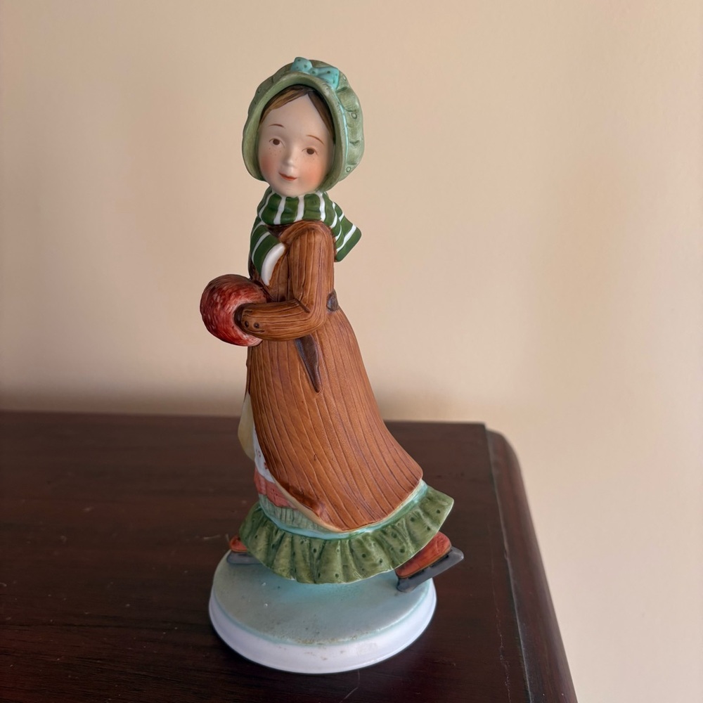 Vintage Holly Hobbie Ice Skating Figurine